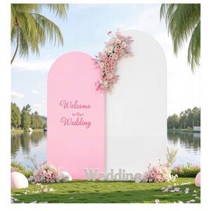 Pink Arch Backdrop Cover 6FT 7.2FT, Covers Stretchy Backdrop